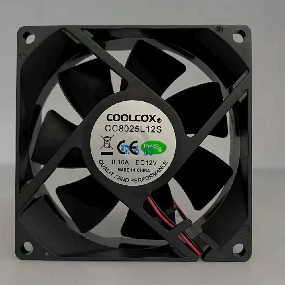CC8025L12S COOLCOX 12VDC 80x80x25mm Silent Axial Fan