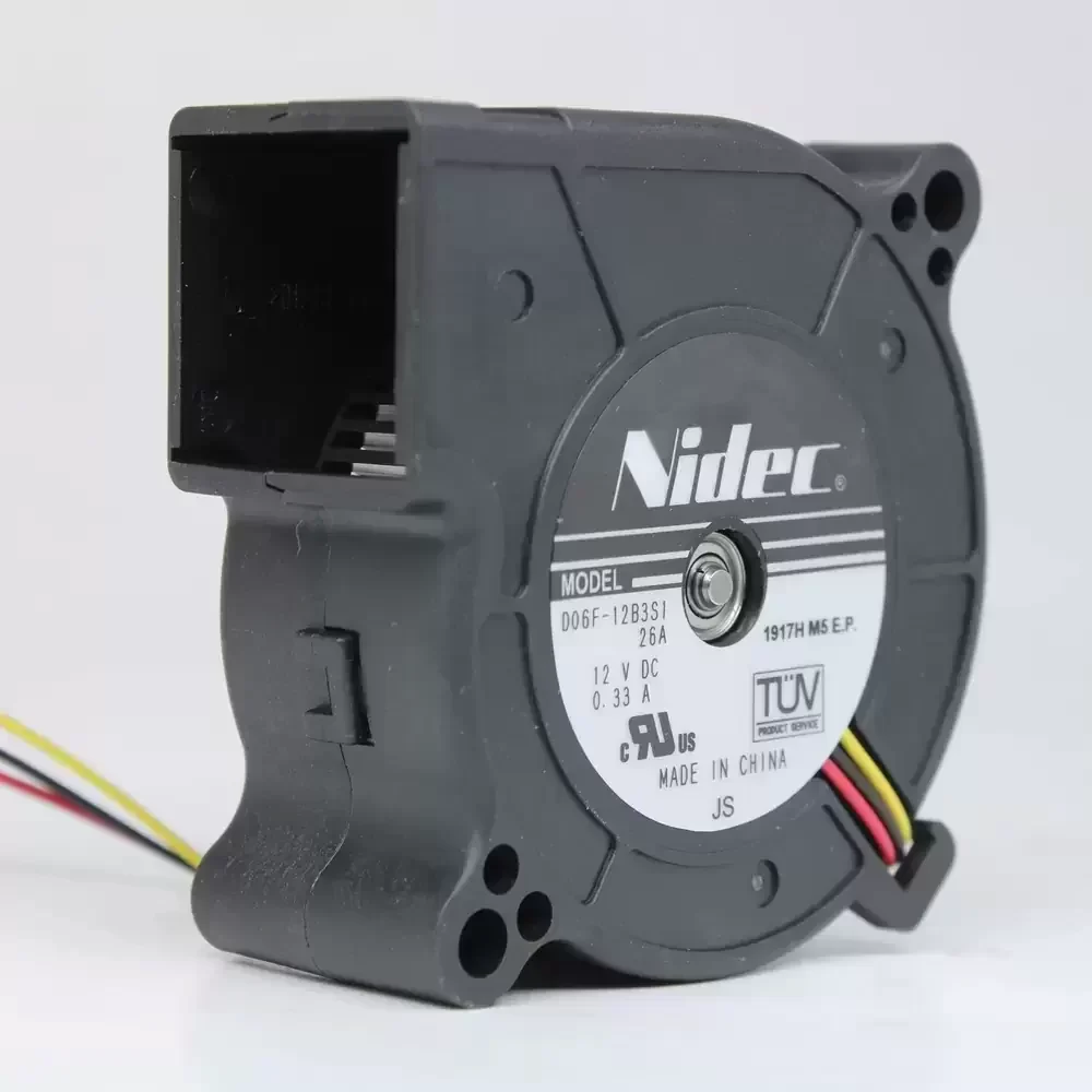 D06F-12B3S1 Nidec 12VDC 60x60x25mm Centrifugal Blower D06F-12B3S1 Nidec 12VDC 60x60x25mm Centrifugal Blower