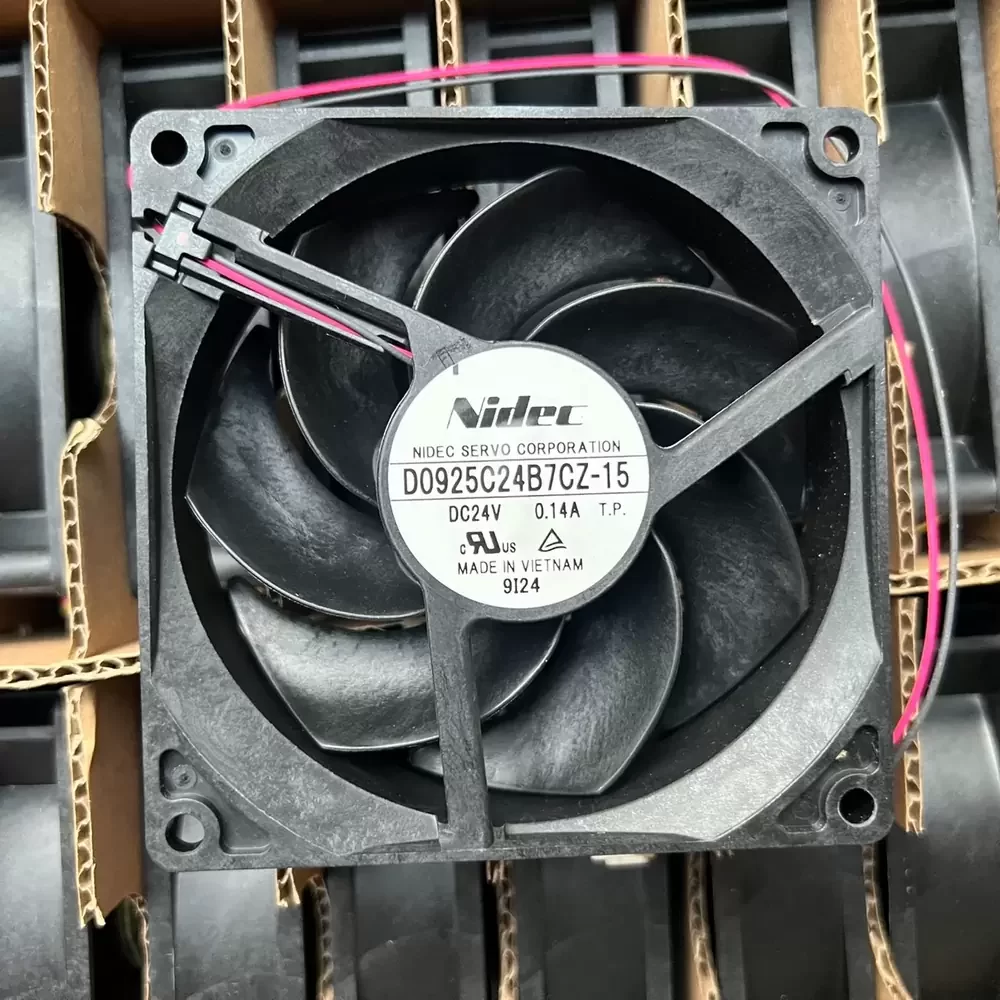 D0925C24B7CZ-15 Nidec 24VDC 92x92x25mm 2-Wire Axial Fan