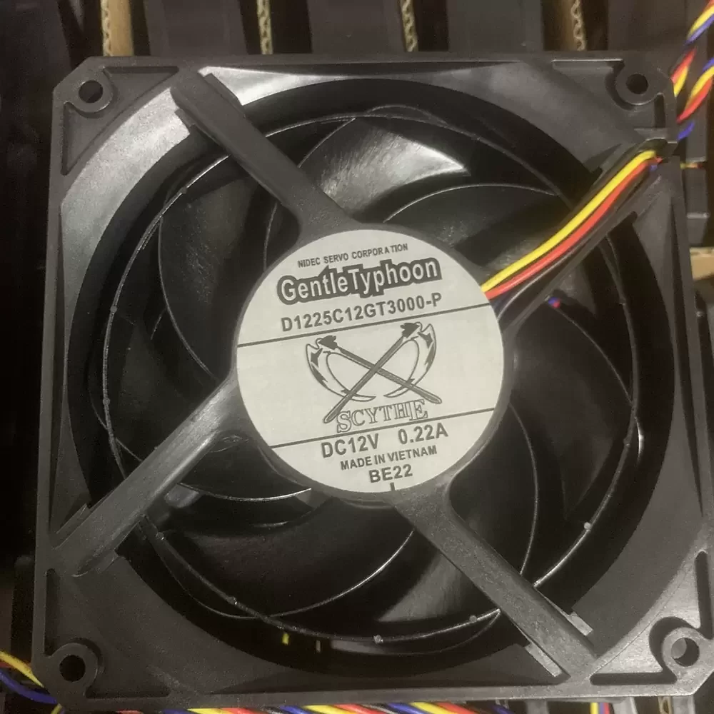D1225C12GT3000-P Scythe 12VDC 120x120x25mm PWM Axial Fan