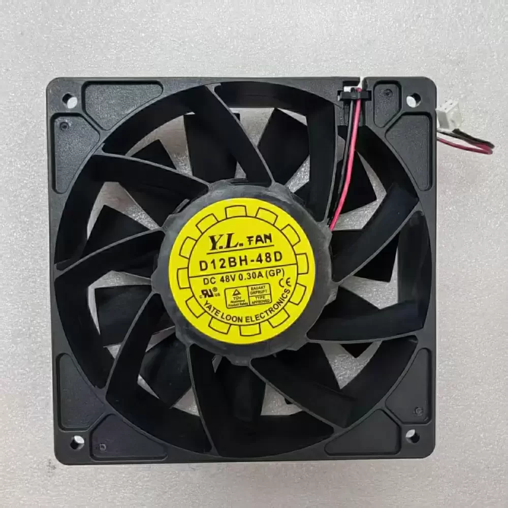 D12BH-48D Y.L.FAN 48VDC 120x120x38mm 2-Wire DC Axial Fan