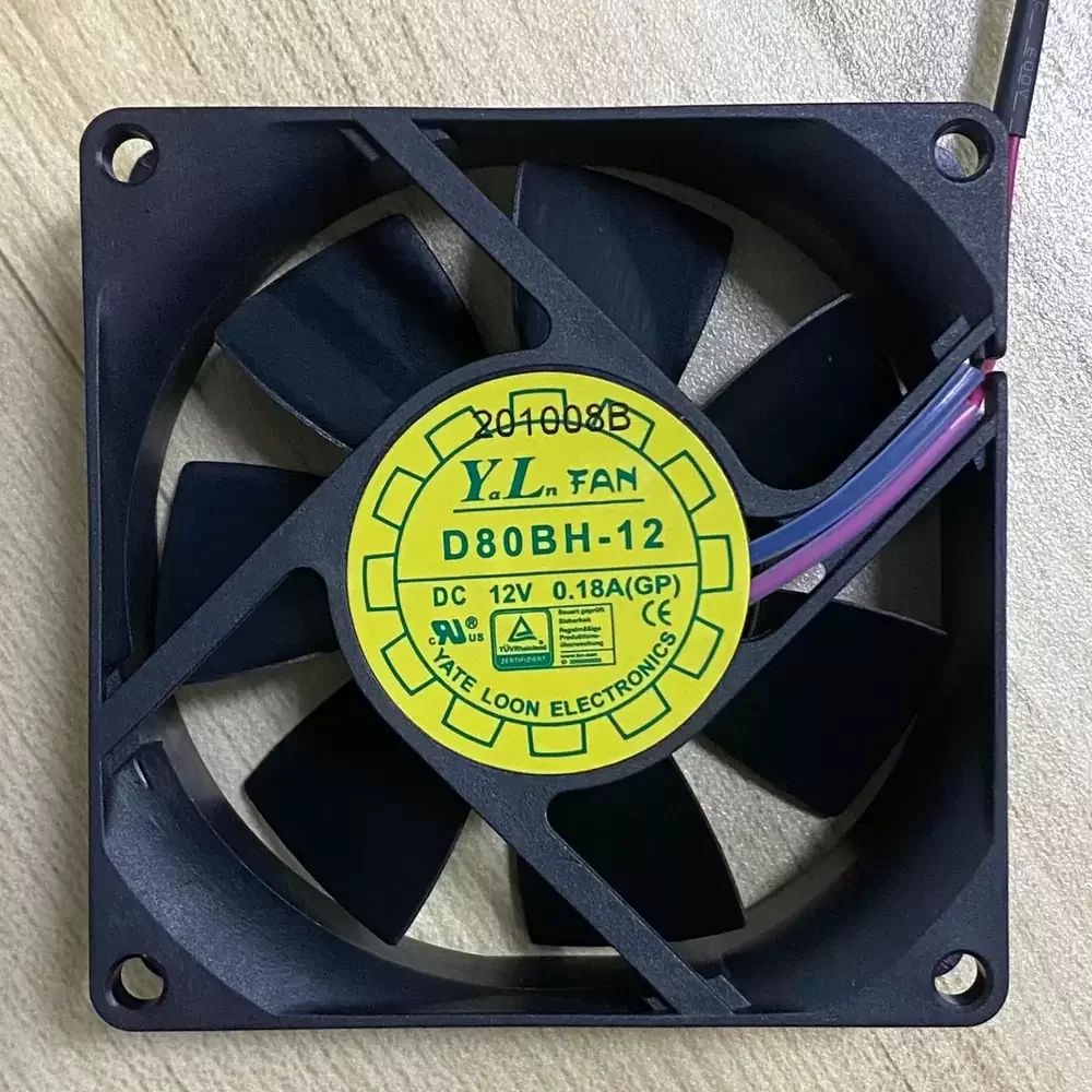 D80BH-12 Y.L.FAN 12VDC 80x80x25mm Silent Axial Fan