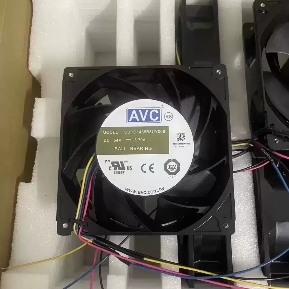 DBPD1438B8UY006 AVC 54VDC 140x140x38mm PWM Axial Fan