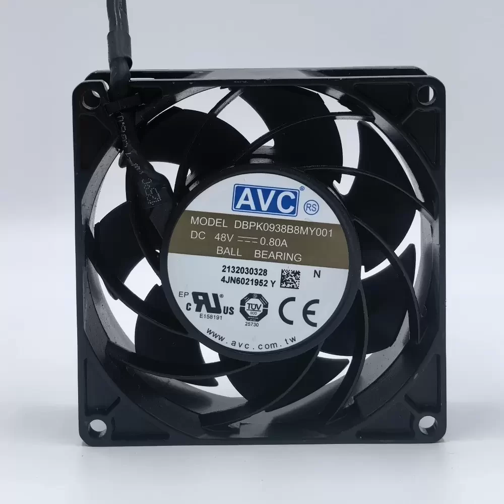 DBPK0938B8MY001 AVC 48VDC 90x90x38mm Aluminum Frame Axial Fan