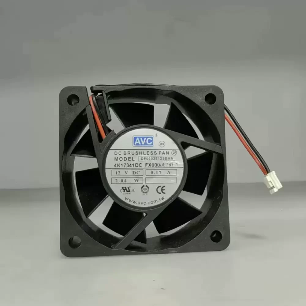 DF0602512SEMN AVC 12VDC 60x60x25mm 2-Pin Axial Fan