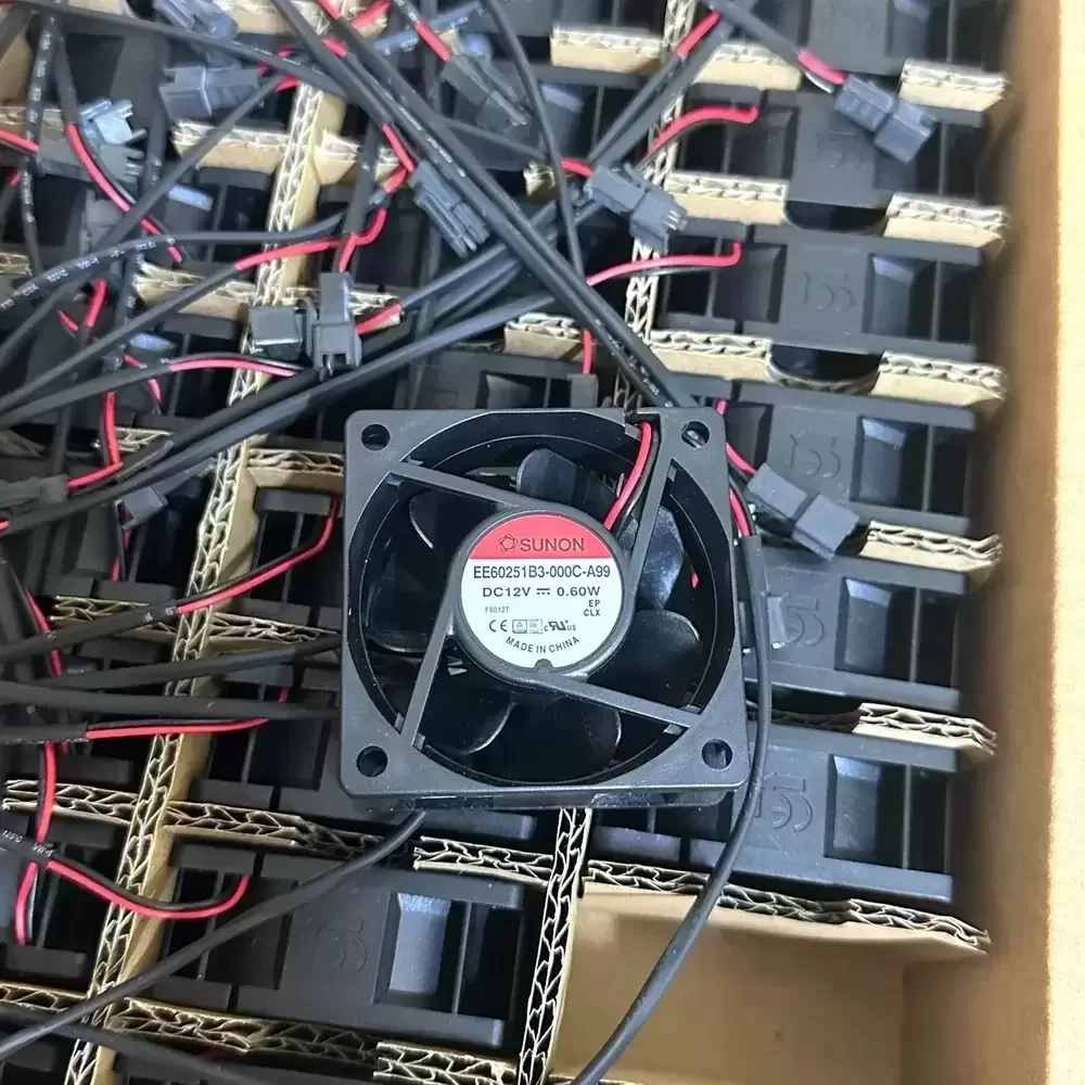 EE60251B3-000C-A99 SUNON 12VDC 60x60x25mm 0.60W Axial Fan
