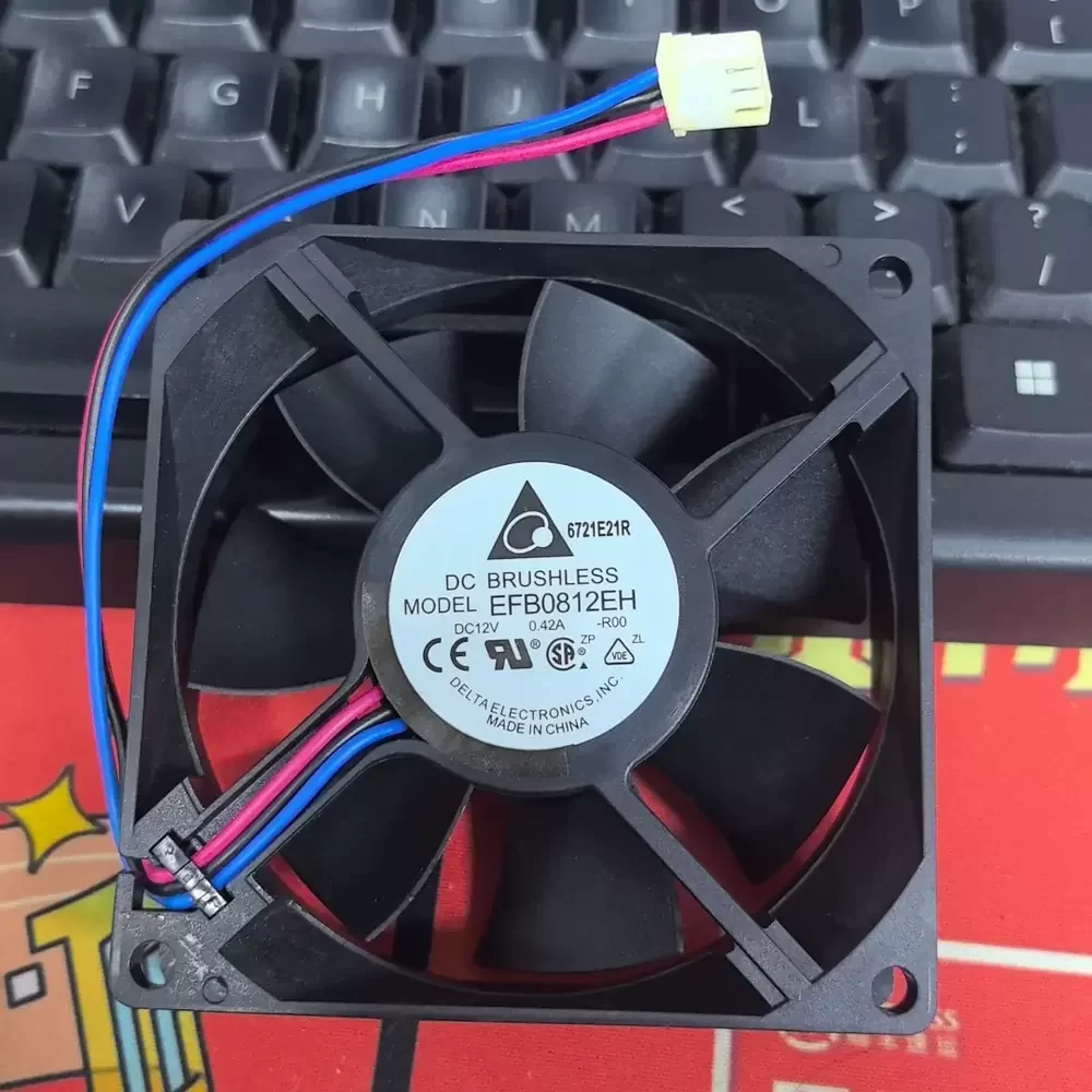 EFB0812EH-R00 Delta 12VDC 80x80x25mm Alarm Sensor Axial Fan