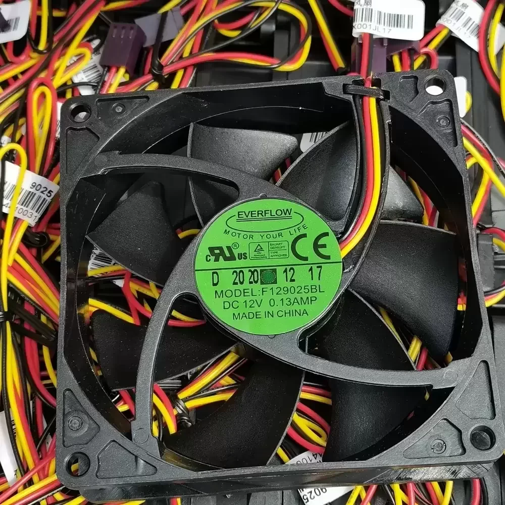 F129025BL Everflow 12VDC 90x90x25mm Silent Axial Fan