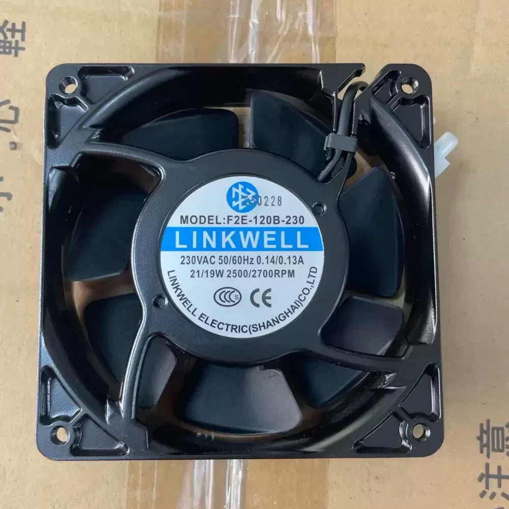 F2E-120B-230 LINKWELL 230VAC 120x120x38mm Axial Fan