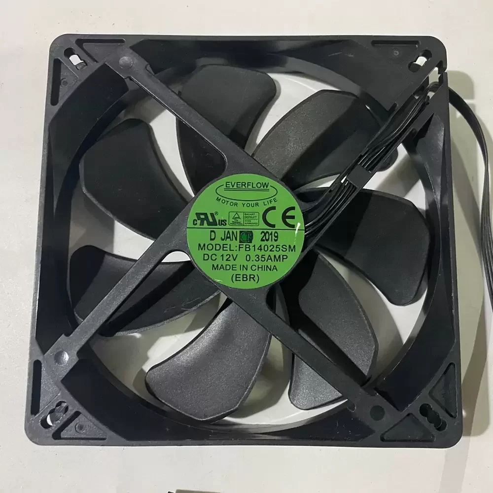 FB14025SM Everflow 12VDC 140x140x25mm PWM Axial Fan