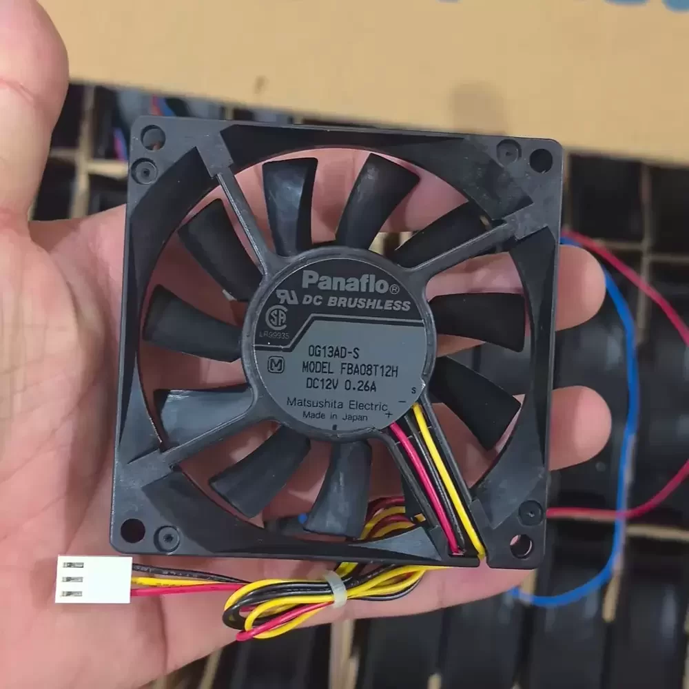 FBA08T12H Panasonic 12VDC 80mm Hydro Wave Axial Fan FBA08T12H Panasonic 12VDC 80mm Hydro Wave Axial Fan