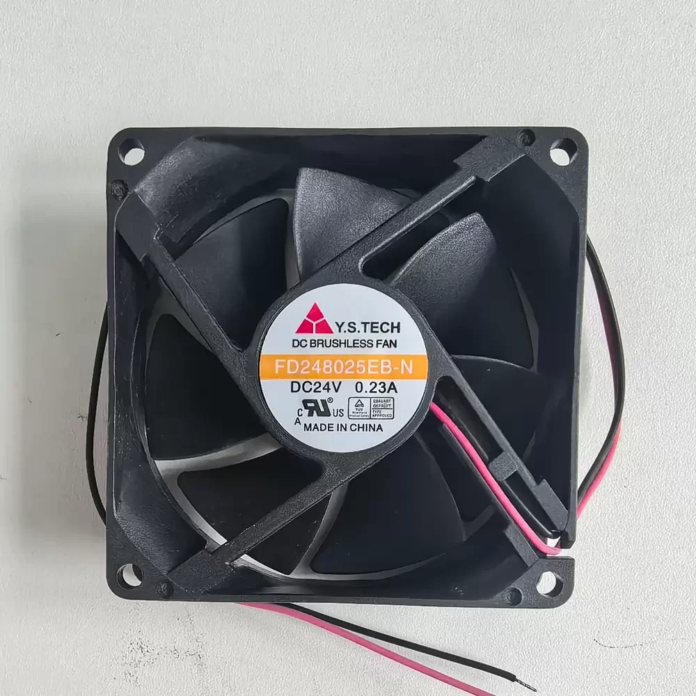 FD248025EB Y.S.TECH 24VDC 80x80x25mm 2-Wire Axial Fan