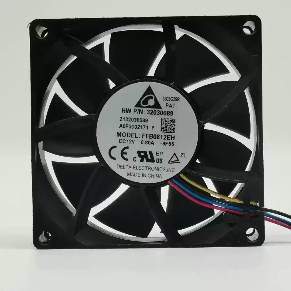 FFB0812EH-9F55 Delta 12VDC 80x80x25mm PWM Axial Fan
