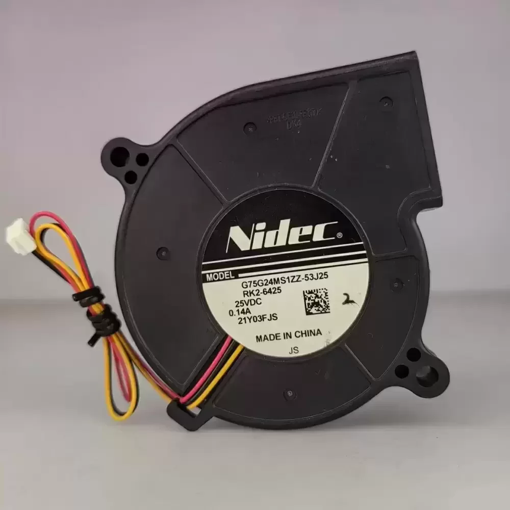 G75G24MS1ZZ-53J25 Nidec 25VDC 75x75x20mm Blower Fan