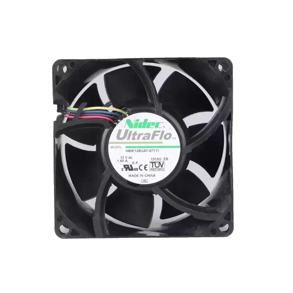 H80E12BUA7-07T11 Nidec 12VDC 80x80x38mm UltraFlo Axial Fan