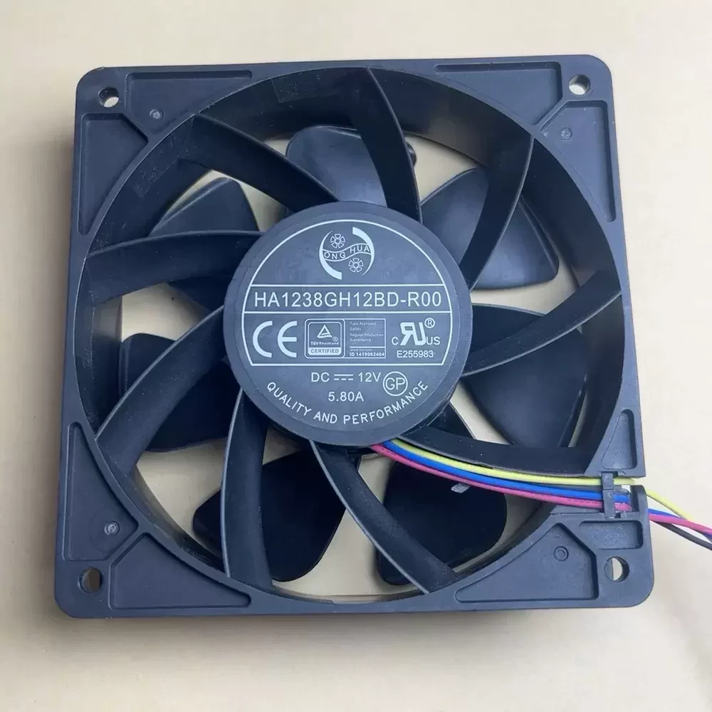 HA1238GH12BD-R00 Hong Hua 12VDC 120x120x38mm 4-Wire Axial Fan