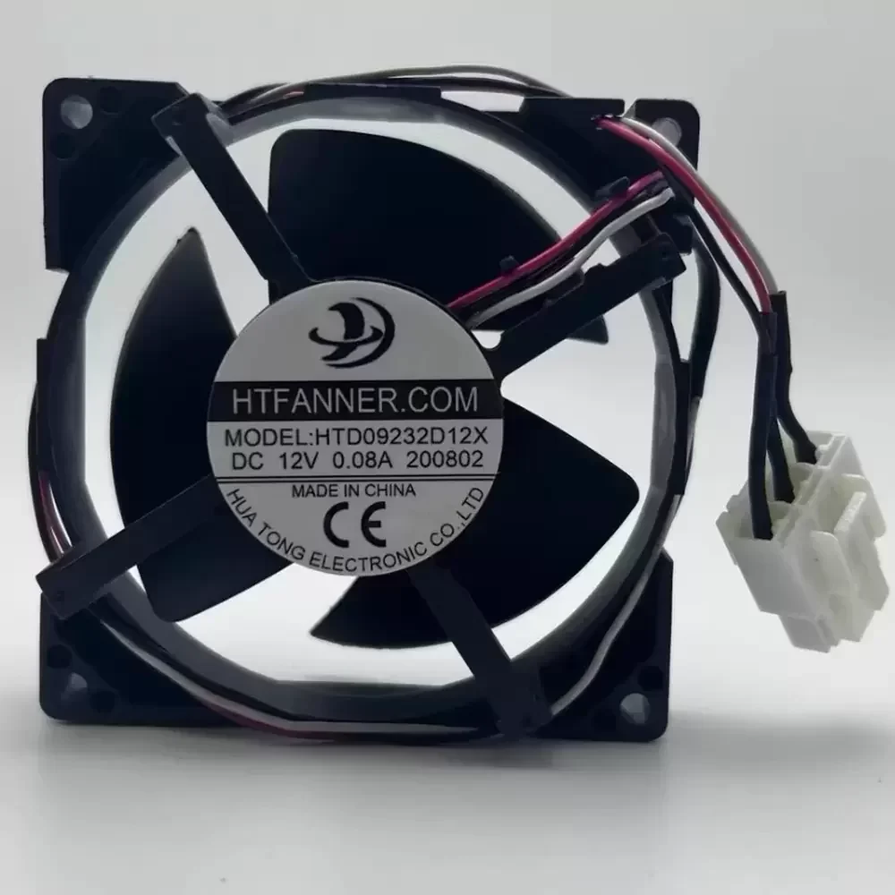 HTD09232D12X Huatong 12VDC 92x92x32mm 3-Wire Axial Fan