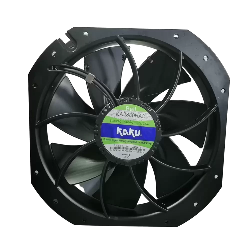 KA2880HA3 KAKU 380VAC 280x280x80mm Metal Axial Fan