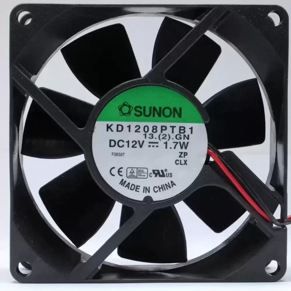 KD1208PTB1.13.(2).GN SUNON 12VDC 80x80x25mm 1.7W Axial Fan