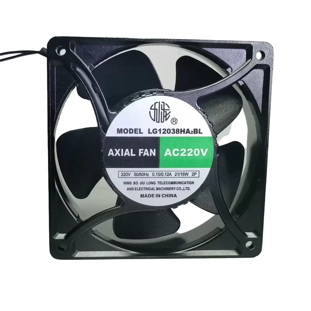 LG12038HA2BL JiuLong 220VAC 120x120x38mm All Metal Axial Fan