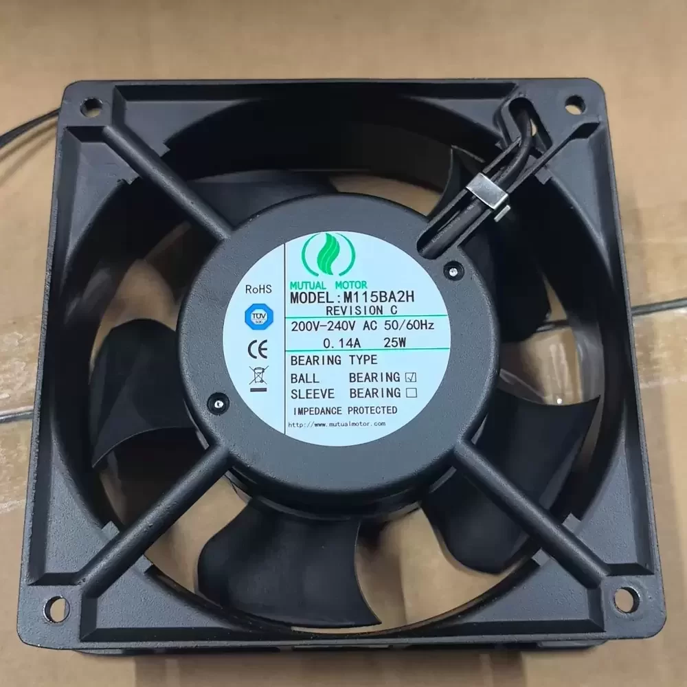M115BA2H Mutual Motor 200-240VAC 120x120x38mm Axial Fan