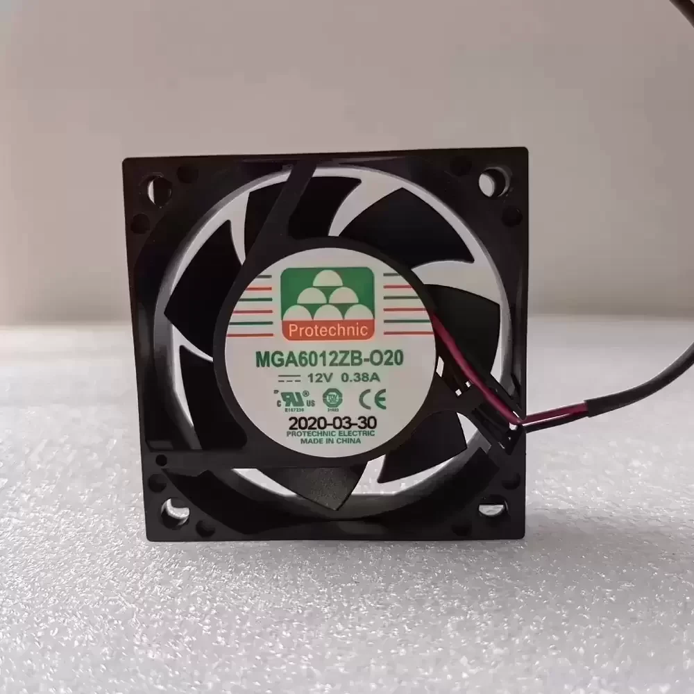 MGA6012ZB-O20 Protechnic 12VDC 60x60x15mm 0.38A Axial Fan