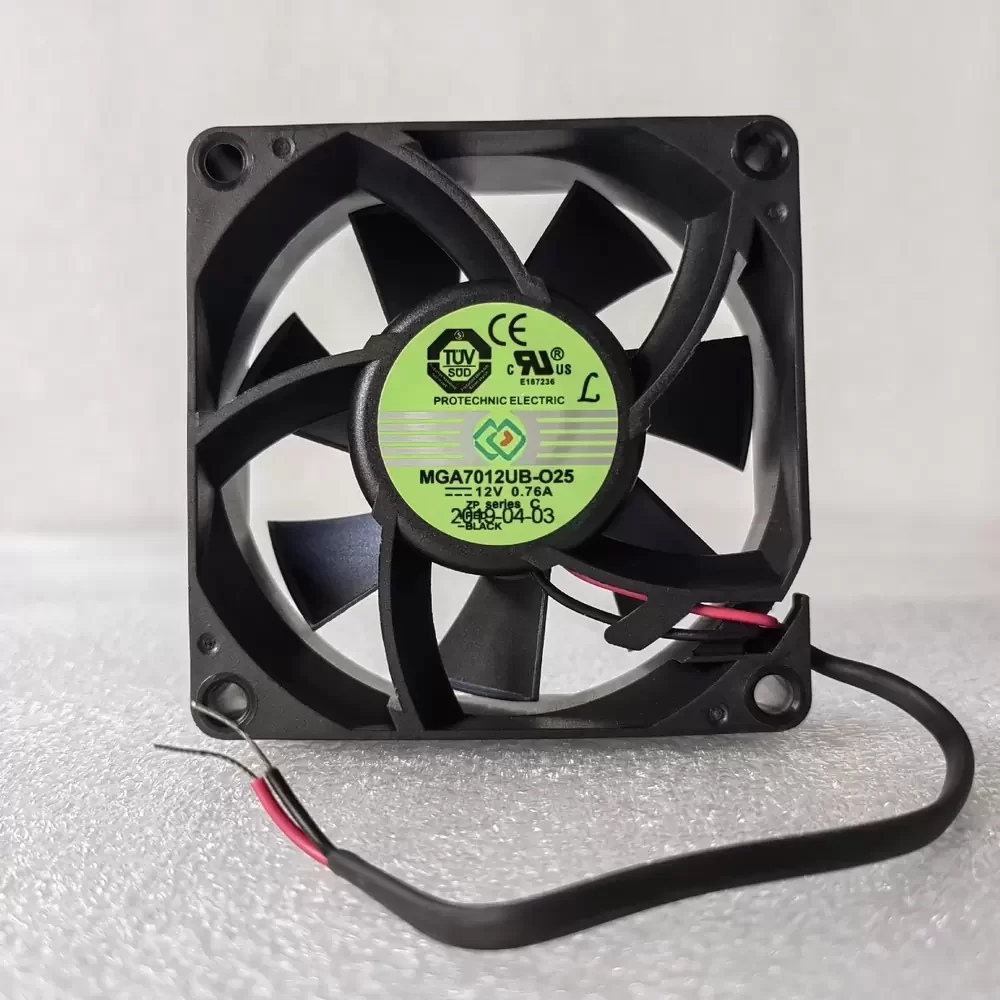 MGA7012UB-O25 Protechnic 12VDC 70x70x25mm 0.76A Axial Fan