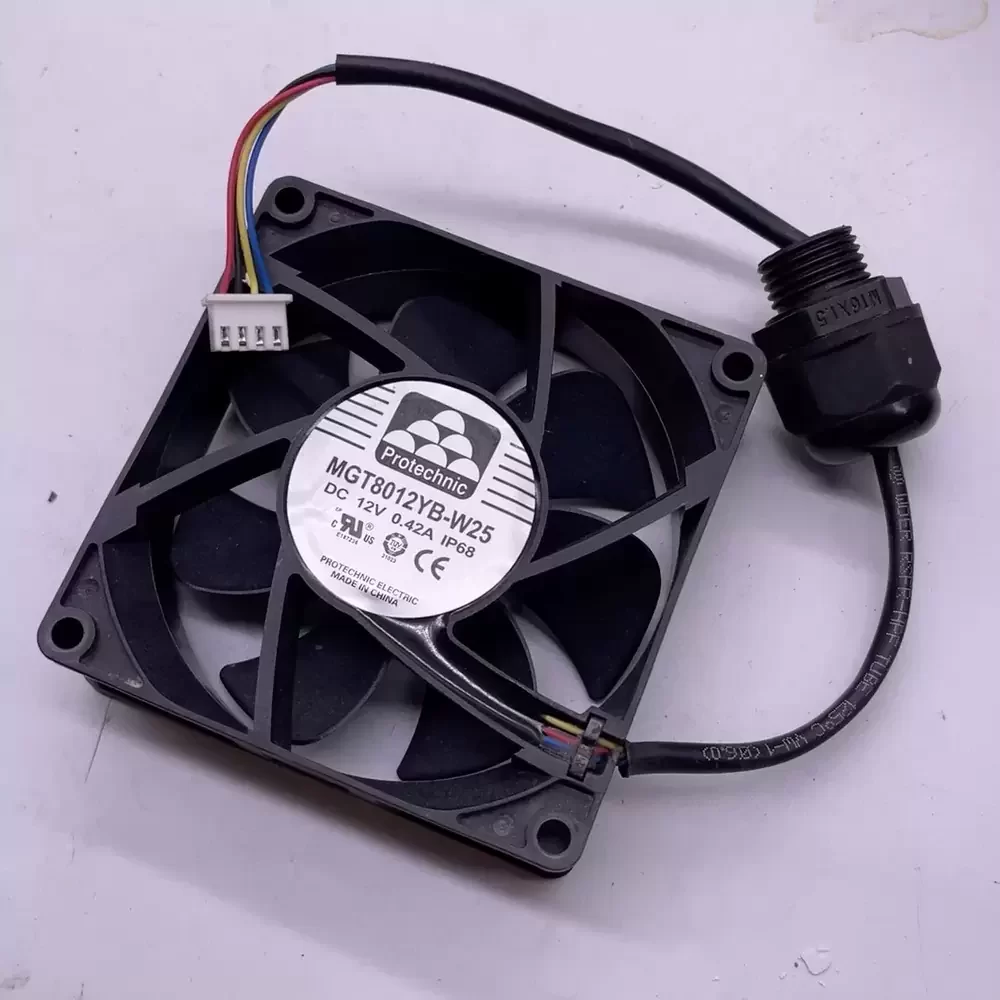 MGT8012YB-W25 Protechnic 12V 0.42A IP68 Waterproof Axial Fan