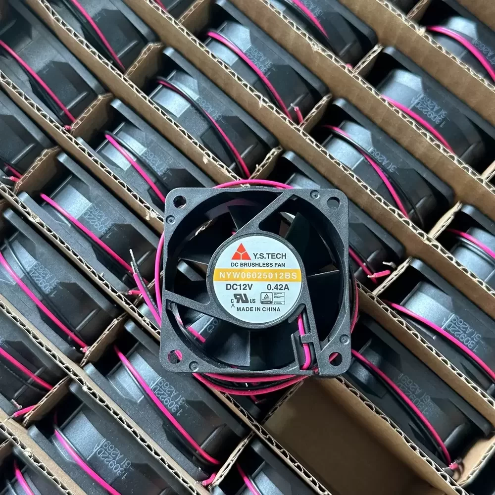 NYW06025012BS Y.S.TECH 12VDC 60x60x25mm 0.42A Axial Fan