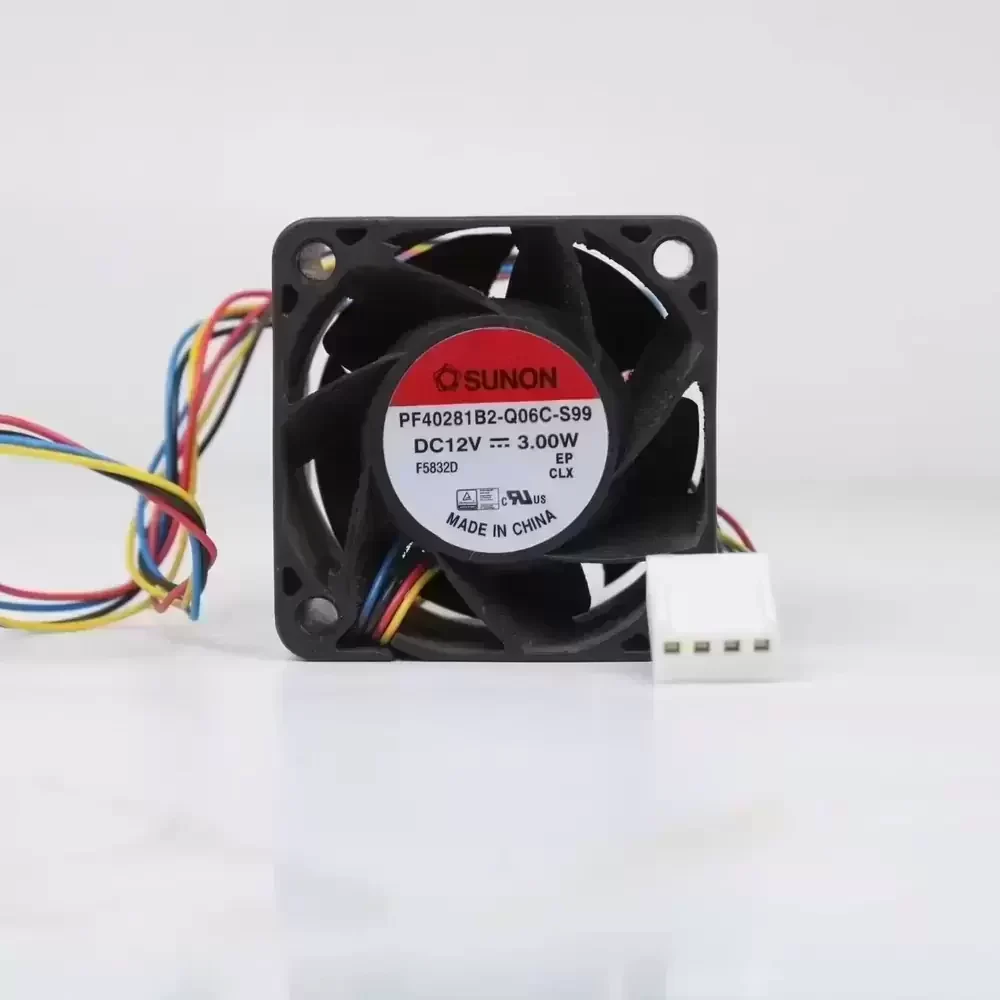 PF40281B2-Q06C-S99 SUNON 12VDC 40x40x28mm 4-Wire Axial Fan