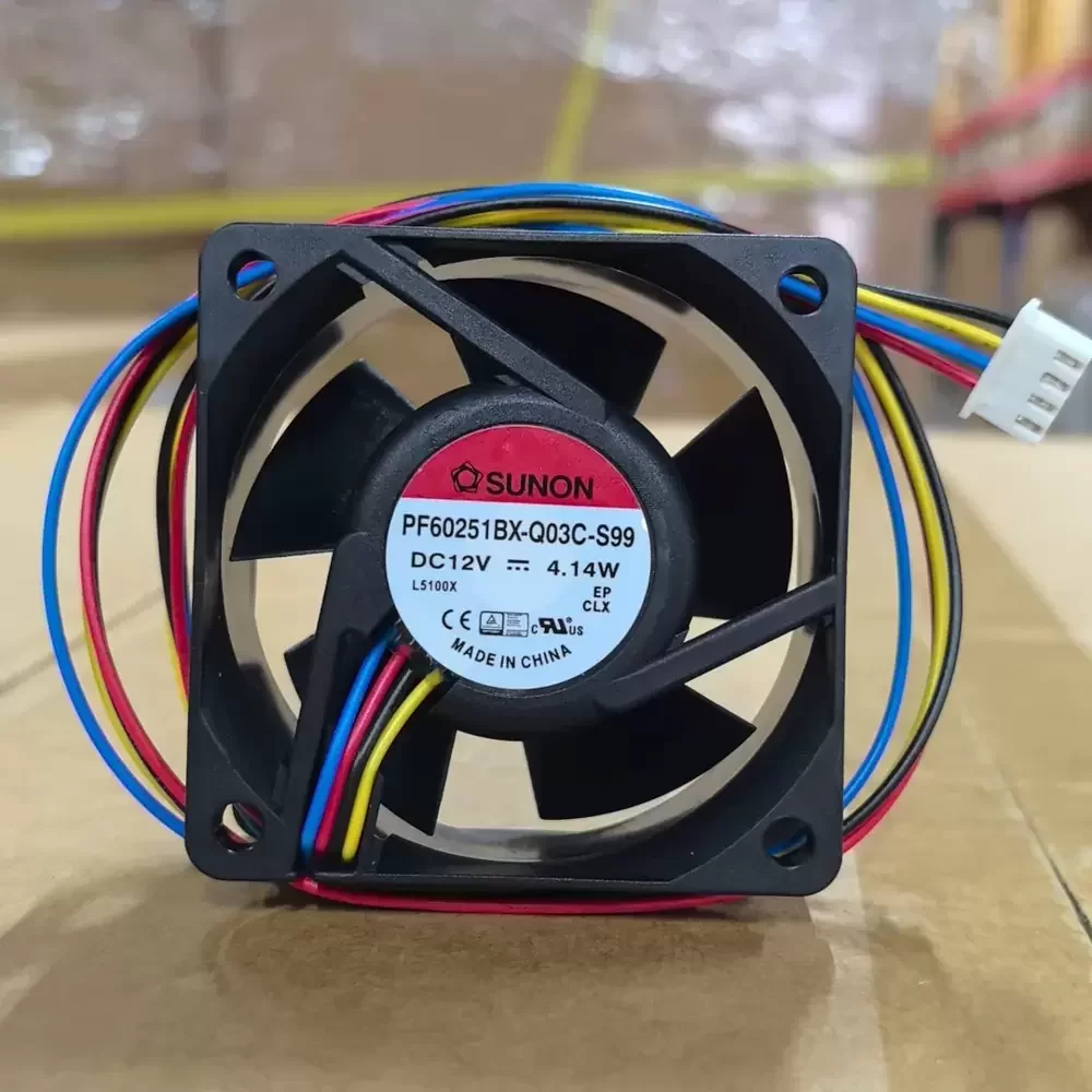PF60251BX-Q03C-S99 Sunon 12VDC 60x60x25mm PWM Axial Fan
