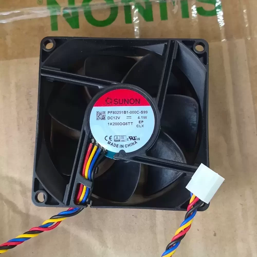 PF80251B1-000C-S99 SUNON 12VDC 80x80x25mm 4-Wire Axial Fan