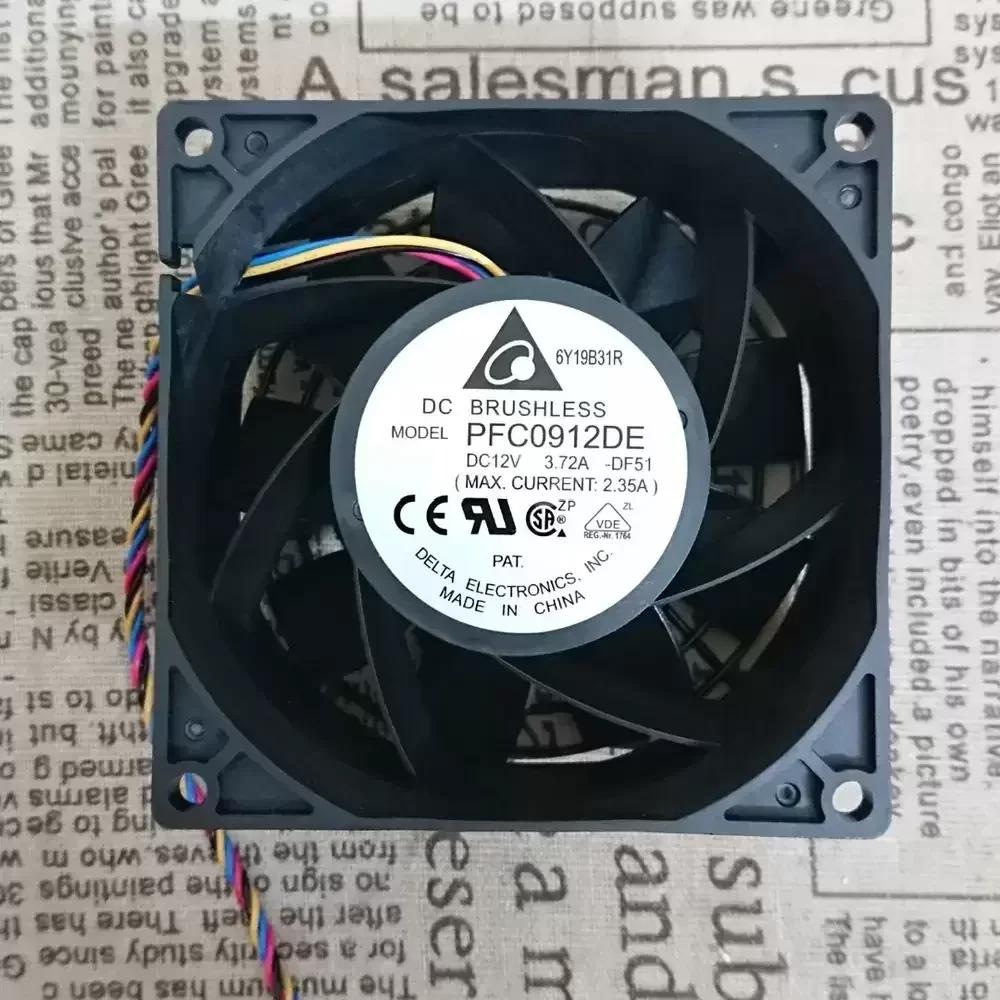 PFC0912DE-DF51 Delta 12VDC 90x90x38mm PWM Axial Fan