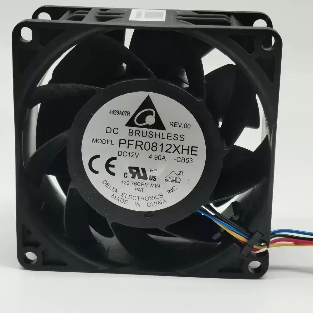 PFR0812XHE-CB53 Delta 12VDC 80x80x38mm 4-Wire Axial Fan