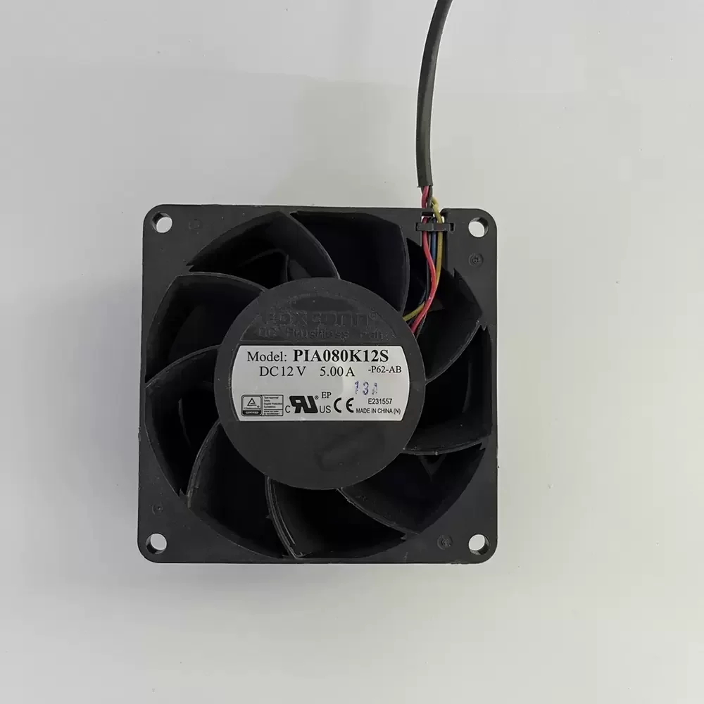 PIA080K12S-P62-AB Foxconn 12VDC 80x80x38mm 5.00A Axial Fan