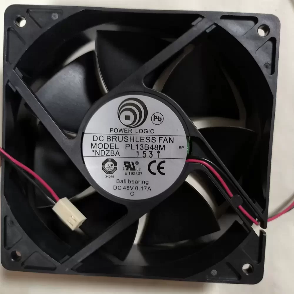 PL13B48M Power Logic 48VDC 120x120x38mm DC Axial Fan PL13B48M Power Logic 48VDC 120x120x38mm DC Axial Fan