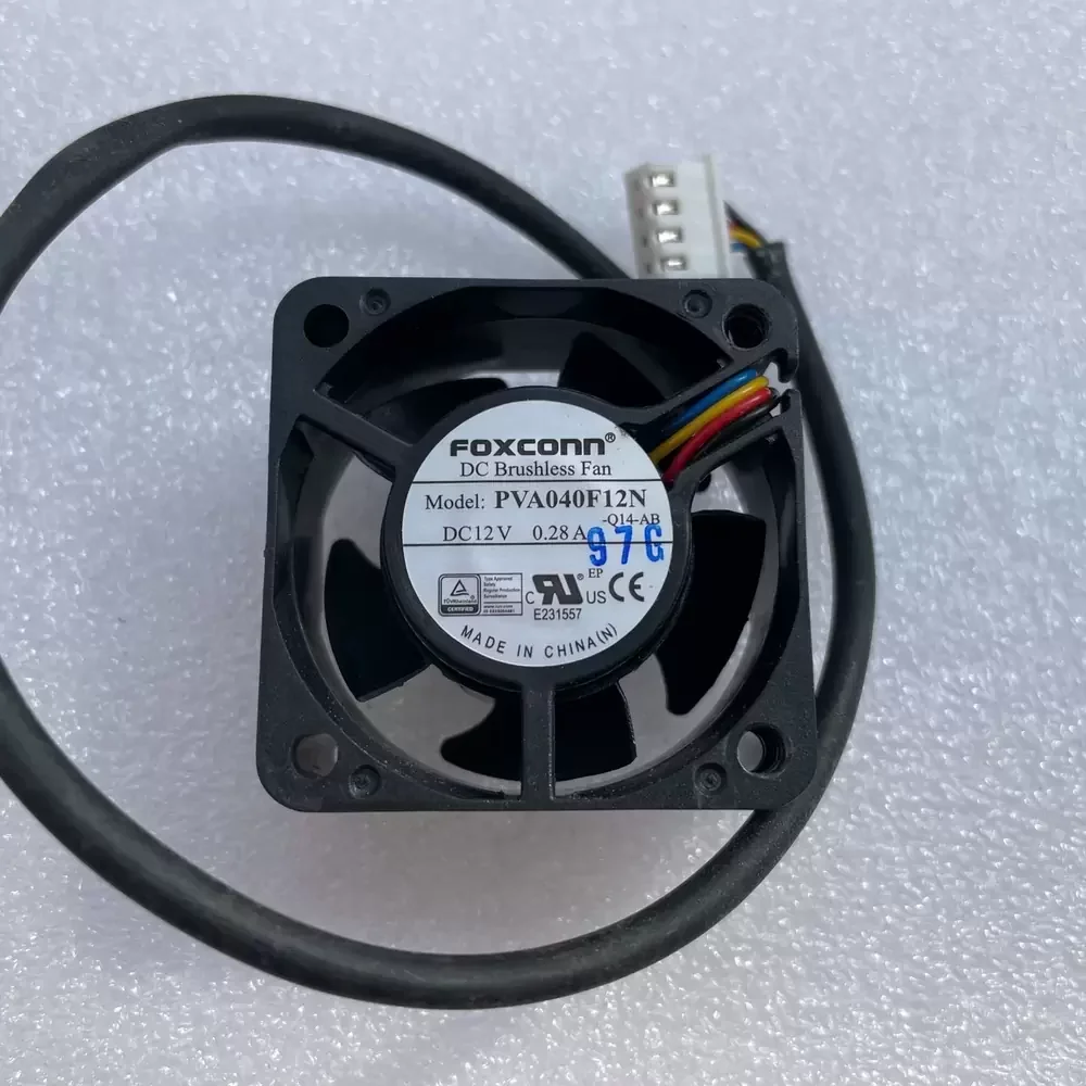 PVA040F12N-Q14-AB Foxconn 12VDC 40x40x20mm 4-Wire Axial Fan