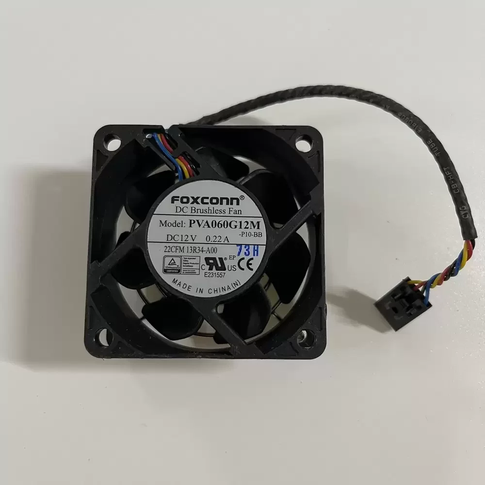 PVA060G12M-P10-BB Foxconn 12VDC 60x60x25mm PWM Axial Fan