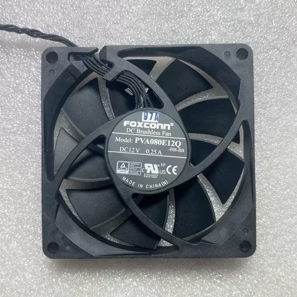 PVA080E12Q-P08-BB Foxconn 12VDC 0.25A 80x80x15mm Axial Fan
