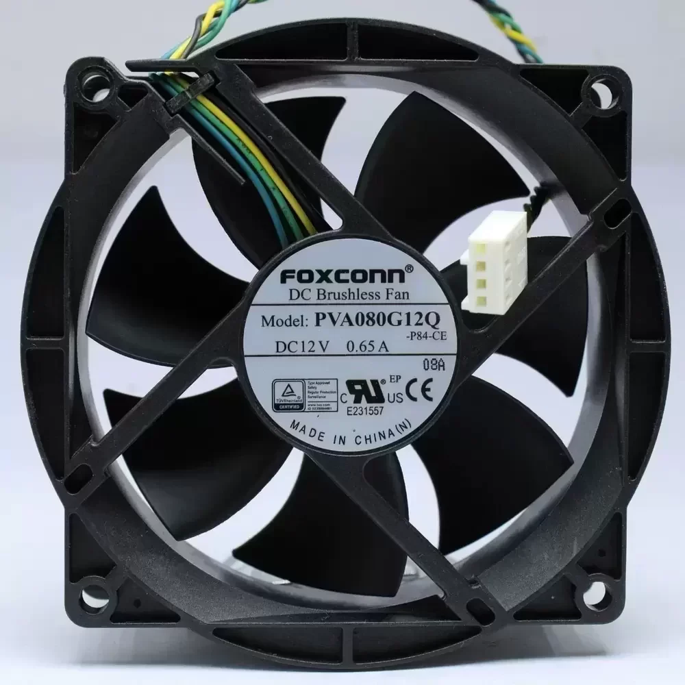 PVA080G12Q-P84-CE Foxconn 12VDC 80x80x25mm PWM Axial Fan