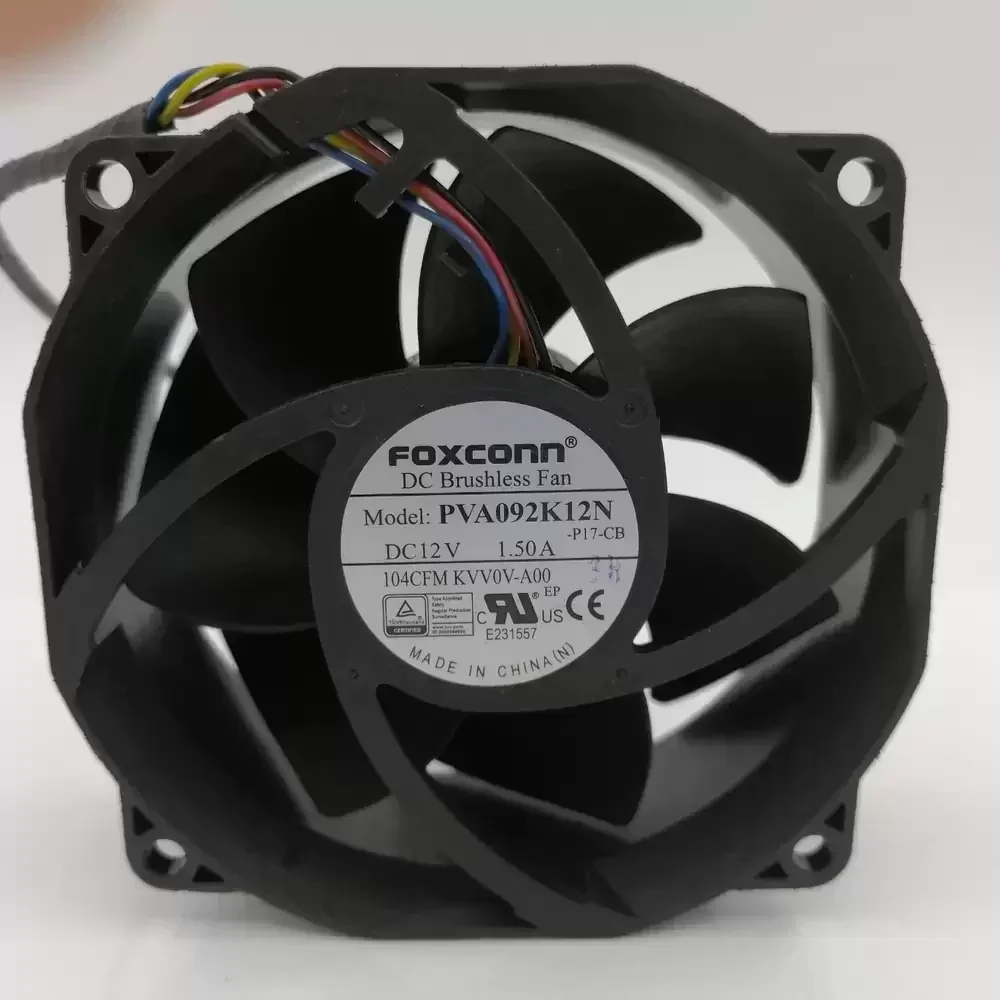PVA092K12N-P17-CB Foxconn 12VDC 92x38mm PWM Axial Fan