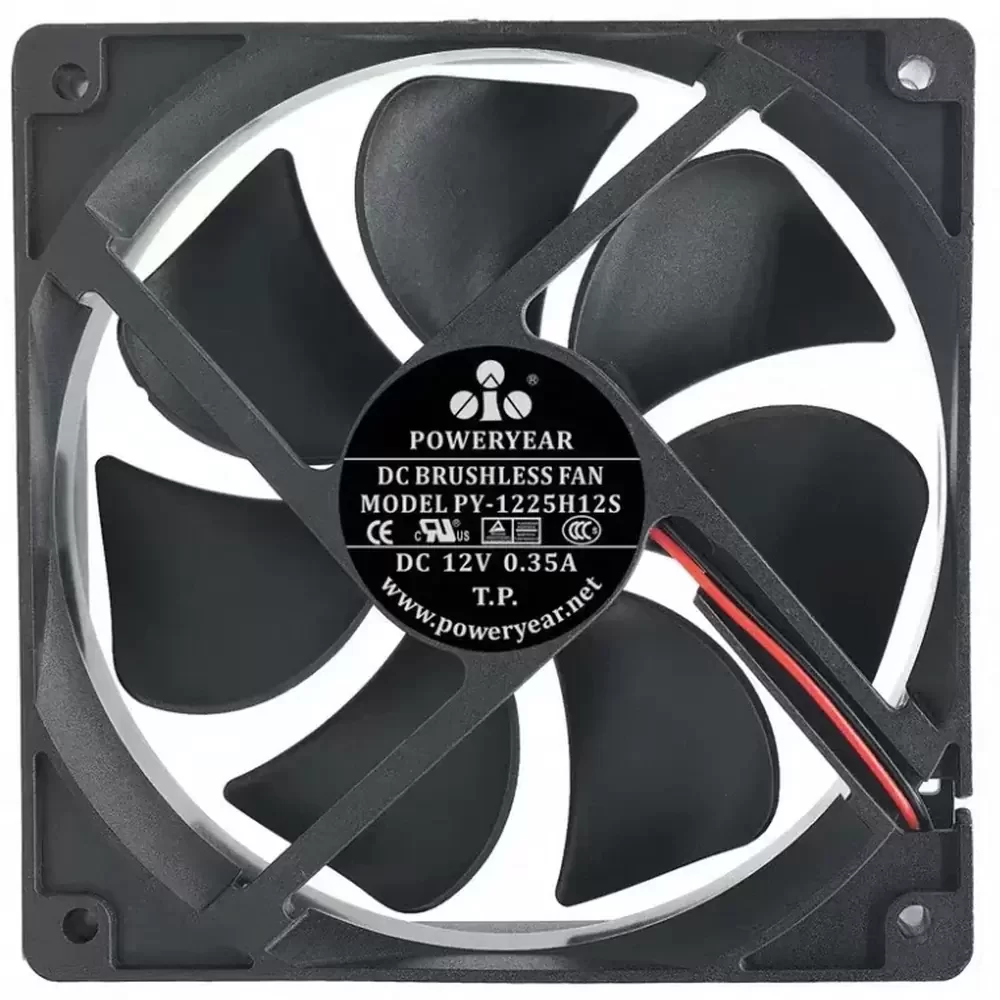 PY-1225H12S POWERYEAR 12VDC 120x120x25mm DC Axial Fan
