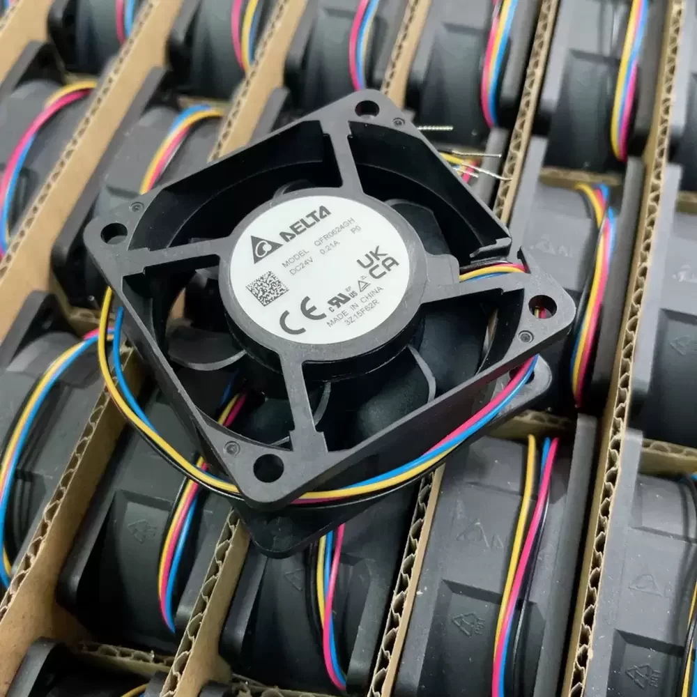 QFR0624GH-P0 Delta 24VDC 60x60x25mm PWM Cooling Fan QFR0624GH-P0 Delta 24VDC 60x60x25mm PWM Cooling Fan