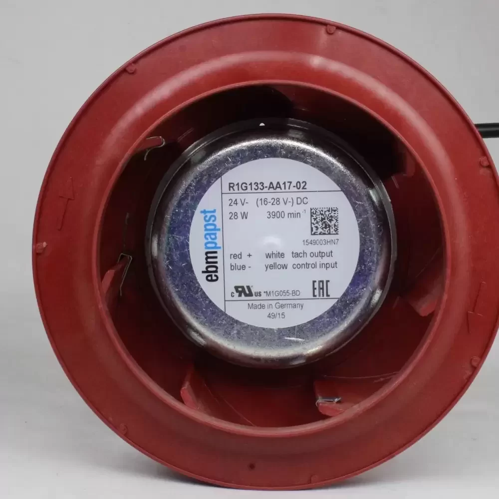 R1G133-AA17-02 ebmpapst 24VDC 133mm Metal Centrifugal Fan