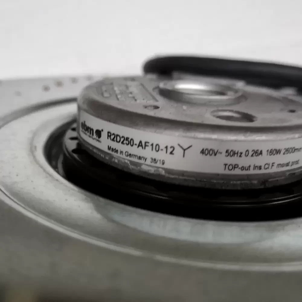 R2D250-RA10-12 ebm-papst 400VAC 250mm Centrifugal Fan