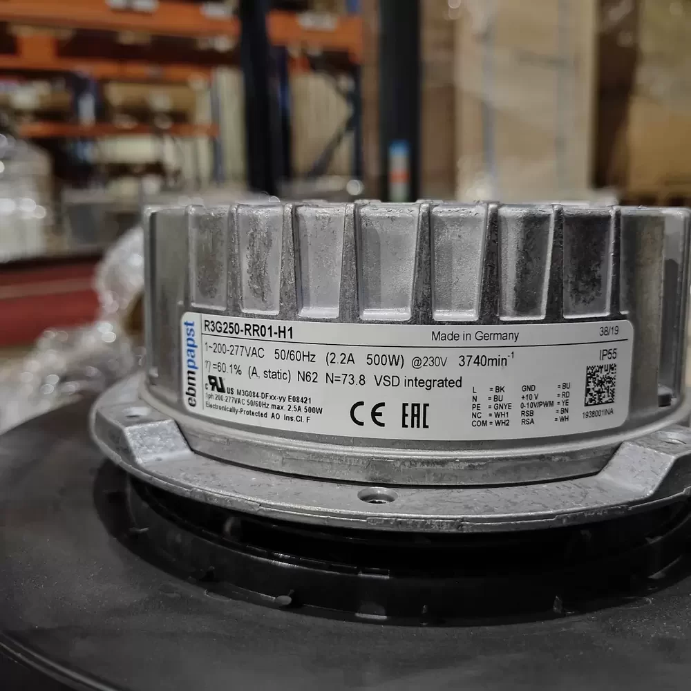 R3G250-RR01-H1 ebm-papst 230VAC 250mm EC Motor Centrifugal Fan