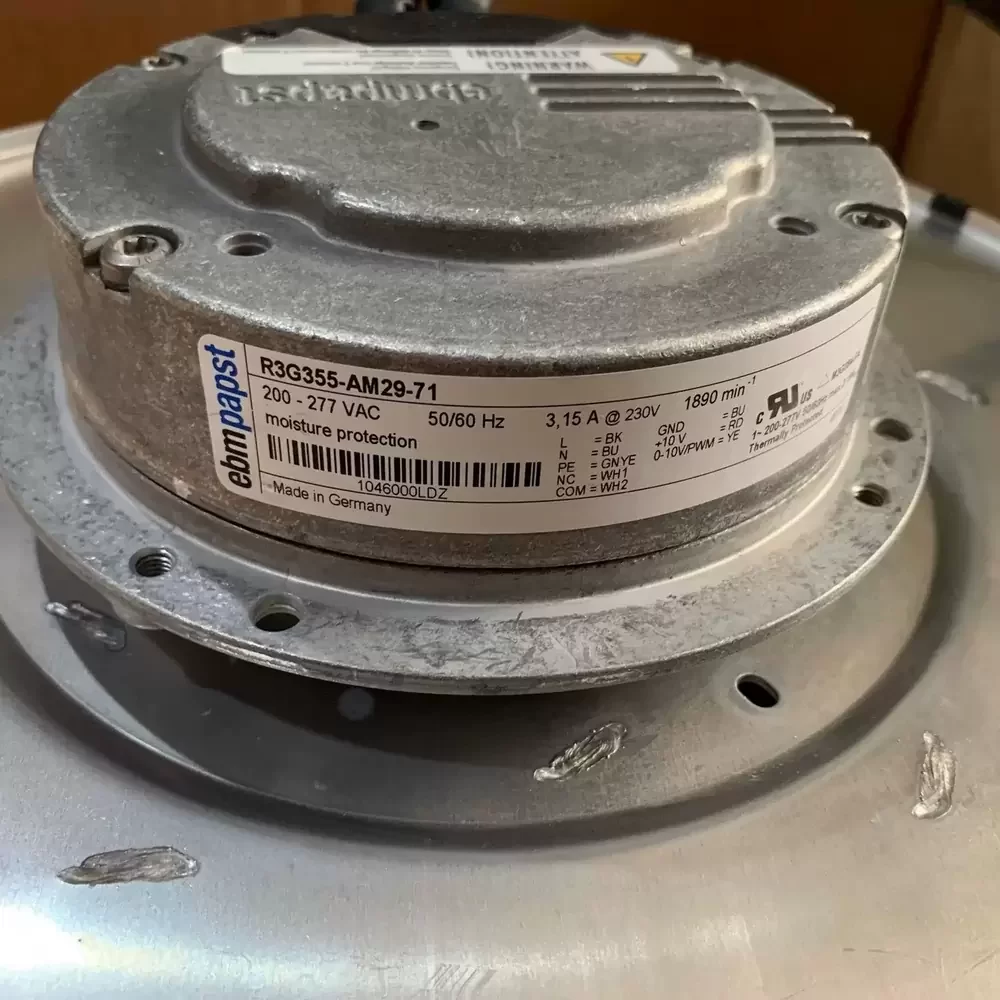 R3G355-AM29-71 ebmpapst 200-277VAC 355mm EC Centrifugal Fan