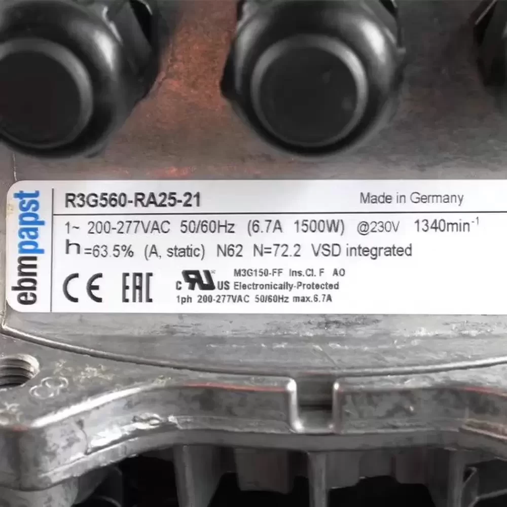 R3G560-RA25-21 EBM-Papst 400VAC 560mm EC Centrifugal Fan