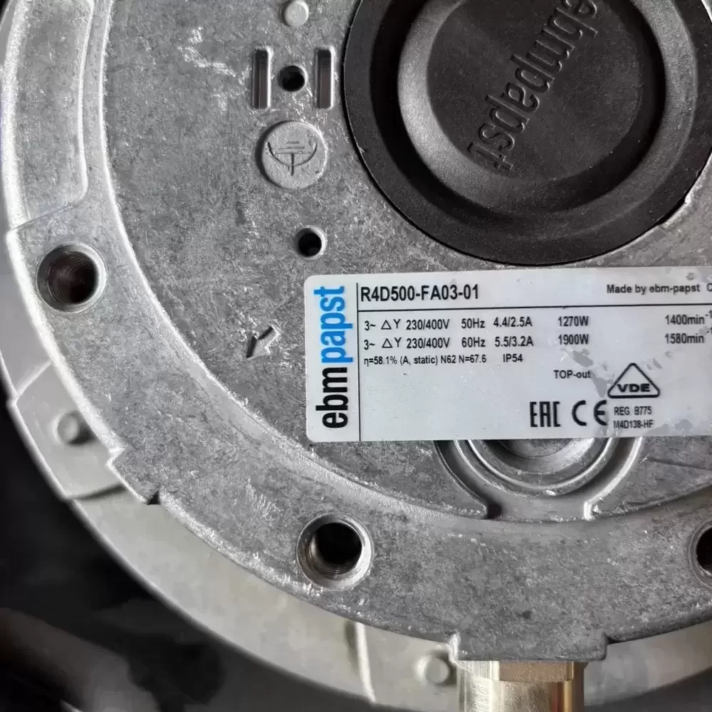R4D500-FA03-01 ebmpapst 230/400VAC 500mm Centrifugal Fan