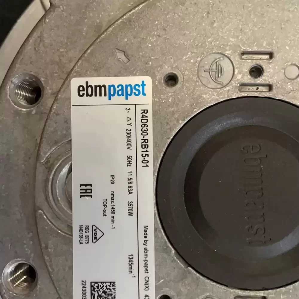 R4D630-RB15-01 ebm-papst 400VAC 630mm Centrifugal Fan R4D630-RB15-01 ebm-papst 400VAC 630mm Centrifugal Fan